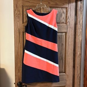 Navy blue and pink dress